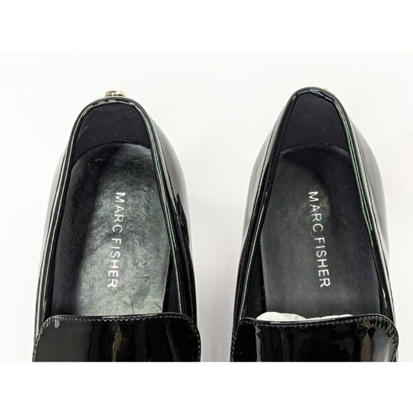 Marc Fisher Women's Kchris Black Patent Heeled Loafers Size 11 (MSRP $110) - Picture 7 of 12